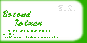 botond kolman business card